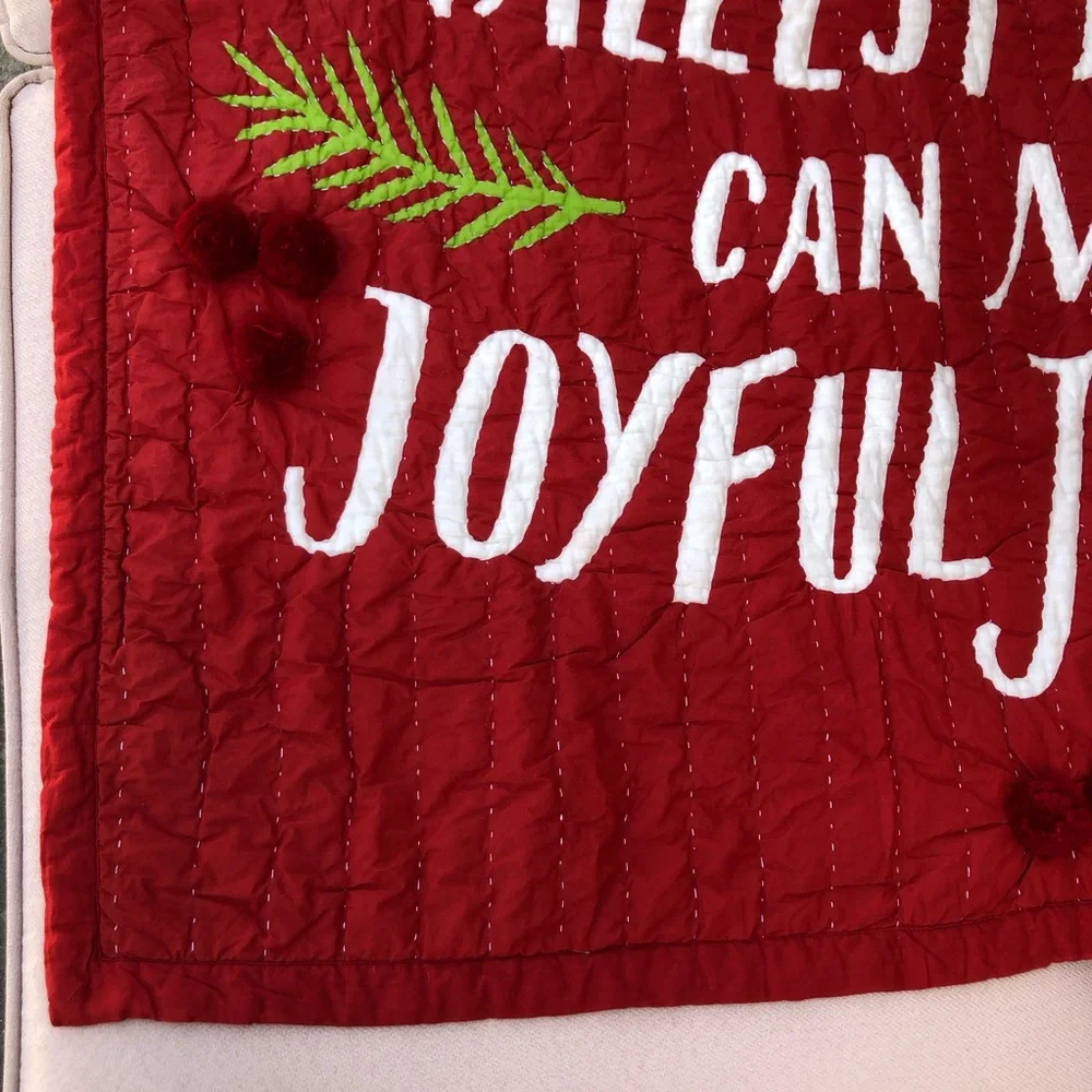 Hallmark Baby Cotton Made India Christmas Quilt Trow Decor “Even the smallest…..